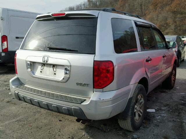 2HKYF18564H572769 - 2004 HONDA PILOT EXL GRAY photo 4