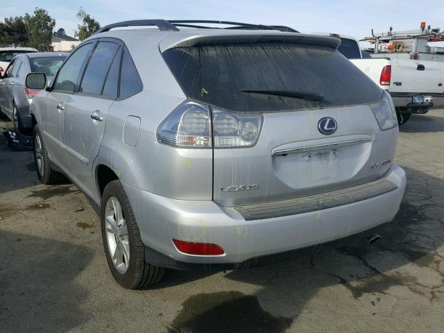 JTJGW31U582851529 - 2008 LEXUS RX 400H SILVER photo 3