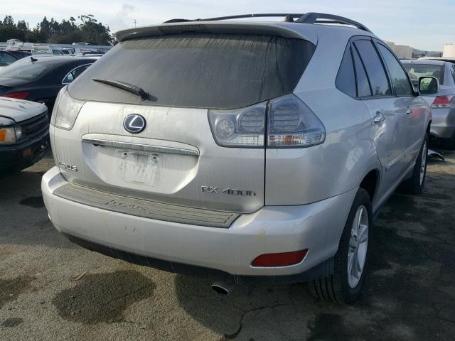 JTJGW31U582851529 - 2008 LEXUS RX 400H SILVER photo 4