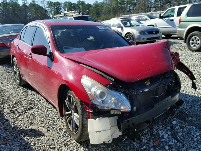 JN1CV6AP8AM409213 - 2010 INFINITI G37 BASE RED photo 1