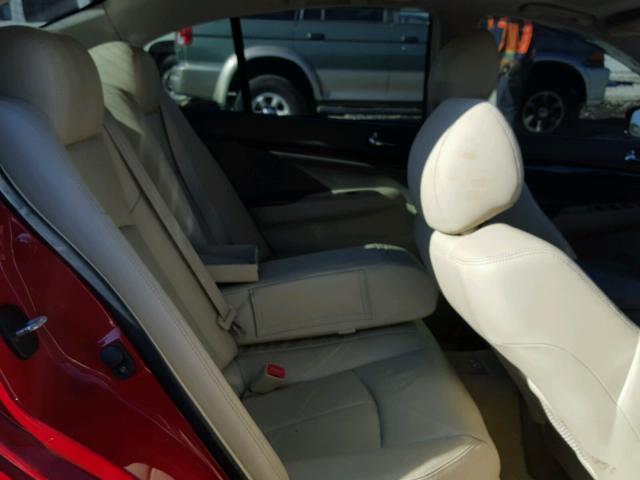JN1CV6AP8AM409213 - 2010 INFINITI G37 BASE RED photo 6