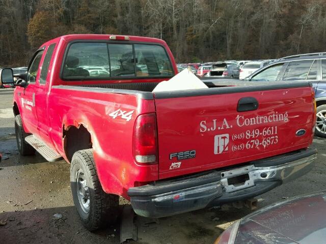 1FTNX21L63ED31677 - 2003 FORD F250 SUPER RED photo 3