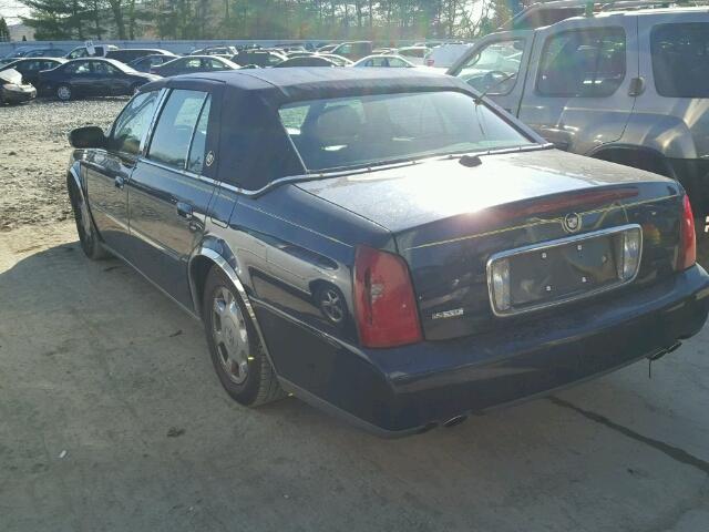 1G6KD54Y14U227869 - 2004 CADILLAC DEVILLE BLUE photo 3