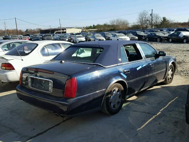 1G6KD54Y14U227869 - 2004 CADILLAC DEVILLE BLUE photo 4