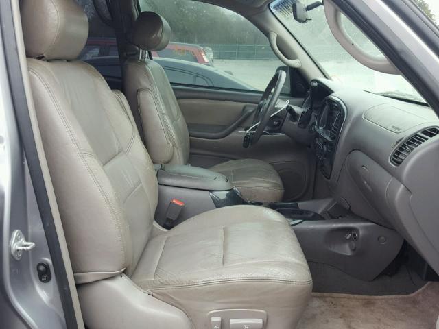 5TDZT34A21S004469 - 2001 TOYOTA SEQUOIA SR SILVER photo 5