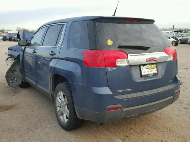 2GKALMEKXC6124385 - 2012 GMC TERRAIN SL BLUE photo 3