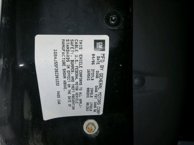 1G8AJ55F26Z201232 - 2006 SATURN ION LEVEL WHITE photo 10