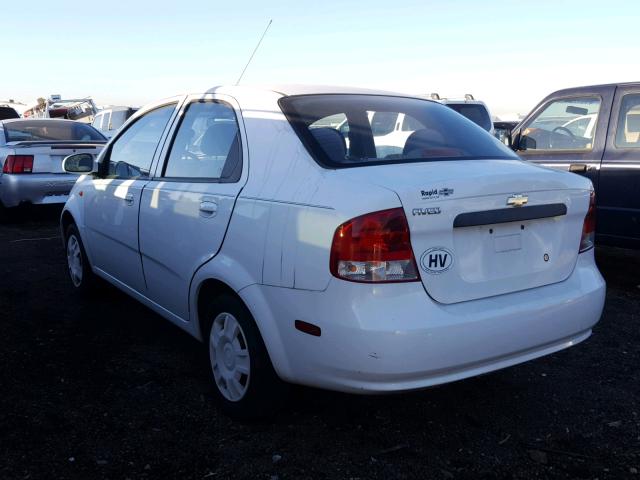 KL1TD52614B167971 - 2004 CHEVROLET AVEO WHITE photo 3