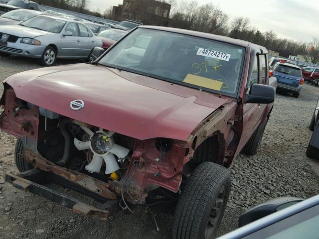 1N6ED27Y04C413569 - 2004 NISSAN FRONTIER C BURGUNDY photo 2