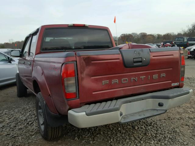 1N6ED27Y04C413569 - 2004 NISSAN FRONTIER C BURGUNDY photo 3