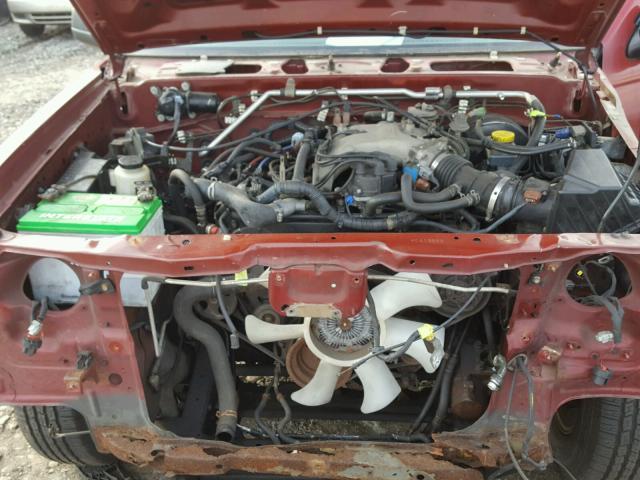 1N6ED27Y04C413569 - 2004 NISSAN FRONTIER C BURGUNDY photo 7