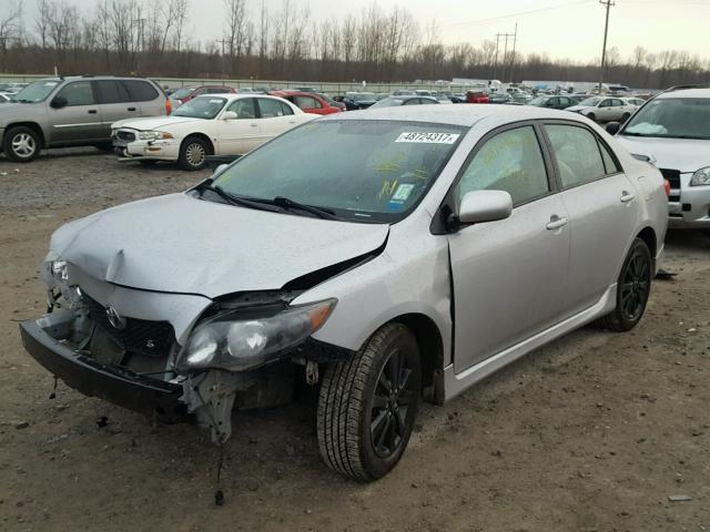 2T1BU40E19C080444 - 2009 TOYOTA COROLLA BA SILVER photo 2