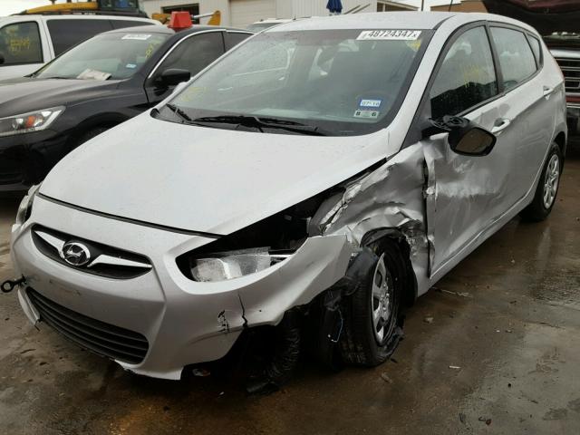 KMHCT5AE6EU187834 - 2014 HYUNDAI ACCENT GLS SILVER photo 2