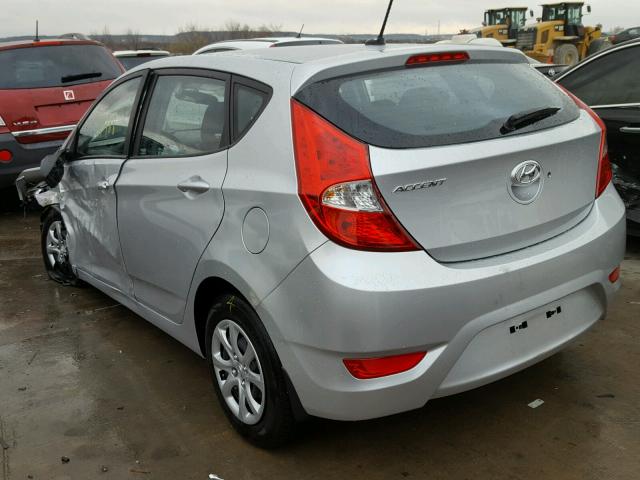 KMHCT5AE6EU187834 - 2014 HYUNDAI ACCENT GLS SILVER photo 3