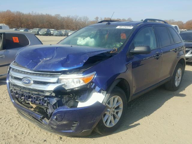 2FMDK3GC6DBE31004 - 2013 FORD EDGE SE BLUE photo 2