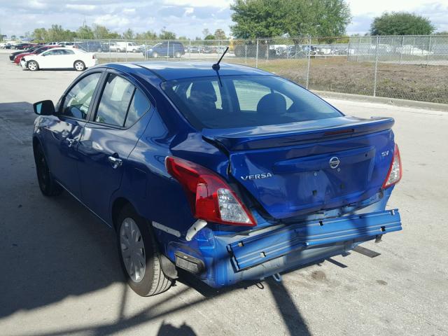 3N1CN7AP5HL809871 - 2017 NISSAN VERSA S BLUE photo 3