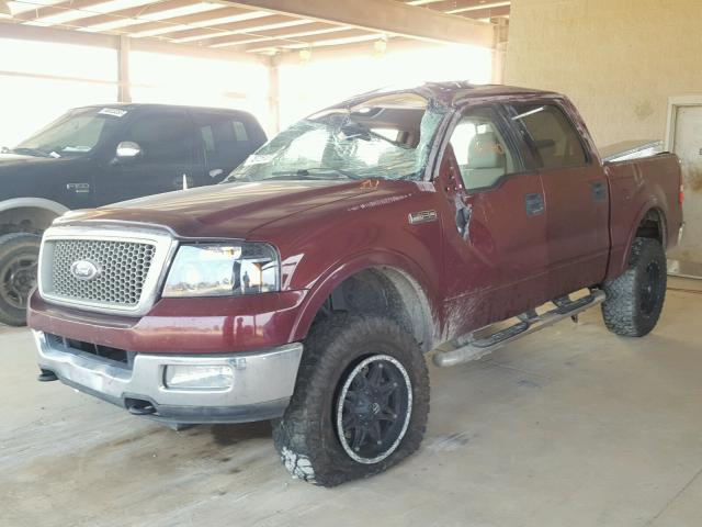 1FTPW14524KC31839 - 2004 FORD F150 SUPER MAROON photo 2