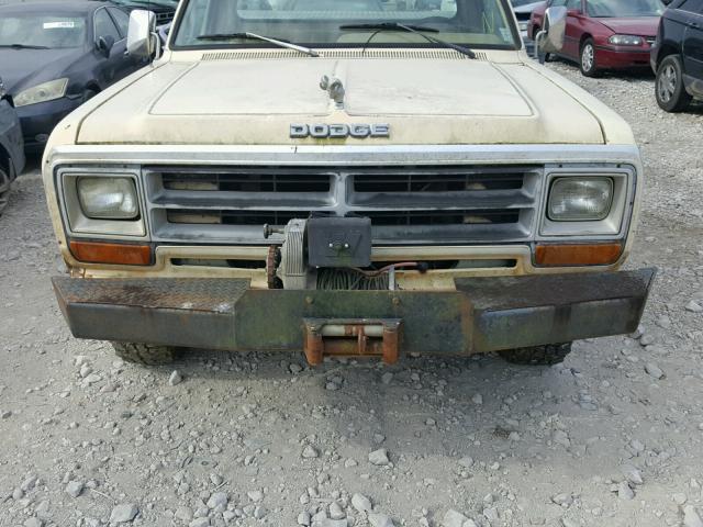 1B7HW14T4GS000755 - 1986 DODGE W-SERIES W YELLOW photo 7