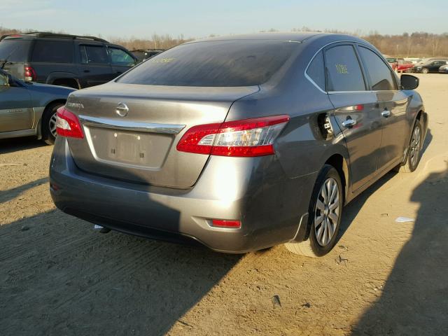 3N1AB7AP0FY239522 - 2015 NISSAN SENTRA S GRAY photo 4