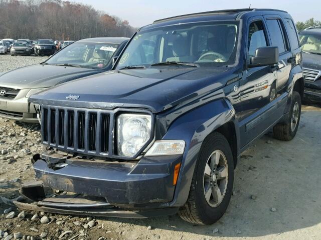 1J8GN28K78W281393 - 2008 JEEP LIBERTY SP BLUE photo 2