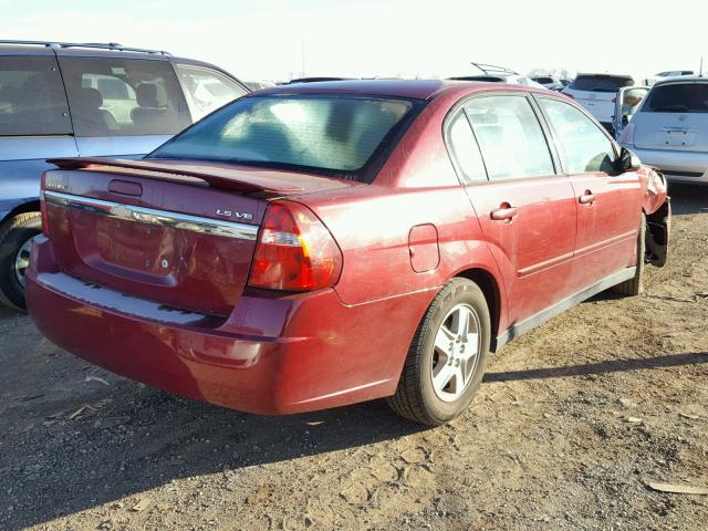 1G1ZT54865F110916 - 2005 CHEVROLET MALIBU LS MAROON photo 4