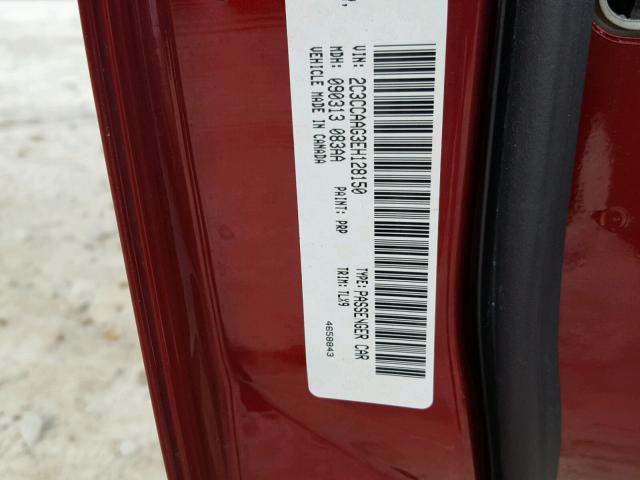 2C3CCAAG3EH128150 - 2014 CHRYSLER 300 RED photo 10