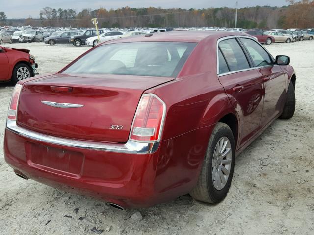 2C3CCAAG3EH128150 - 2014 CHRYSLER 300 RED photo 4