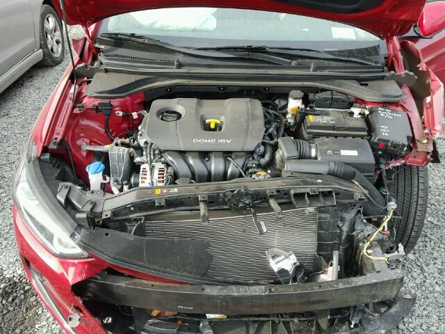 KMHD84LF4HU300173 - 2017 HYUNDAI ELANTRA SE RED photo 7