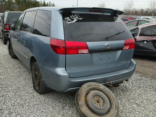 5TDZA29C95S372227 - 2005 TOYOTA SIENNA CE BLUE photo 3