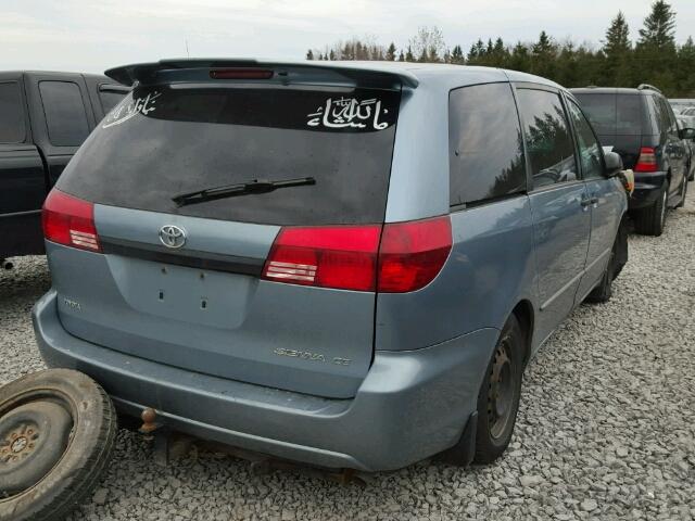 5TDZA29C95S372227 - 2005 TOYOTA SIENNA CE BLUE photo 4