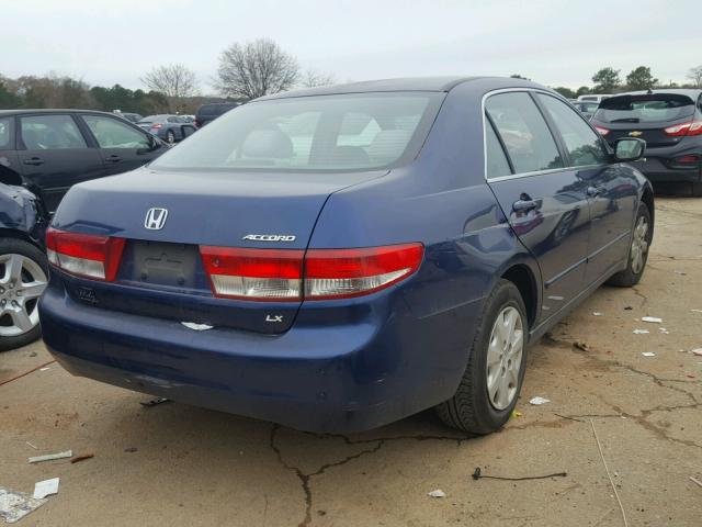 1HGCM563X3A121568 - 2003 HONDA ACCORD LX BLUE photo 4