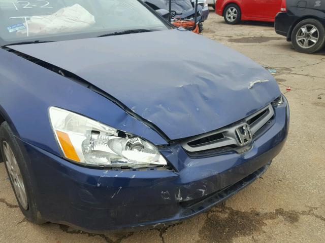 1HGCM563X3A121568 - 2003 HONDA ACCORD LX BLUE photo 9