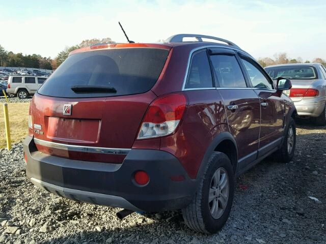 3GSCL33P88S724896 - 2008 SATURN VUE XE RED photo 4