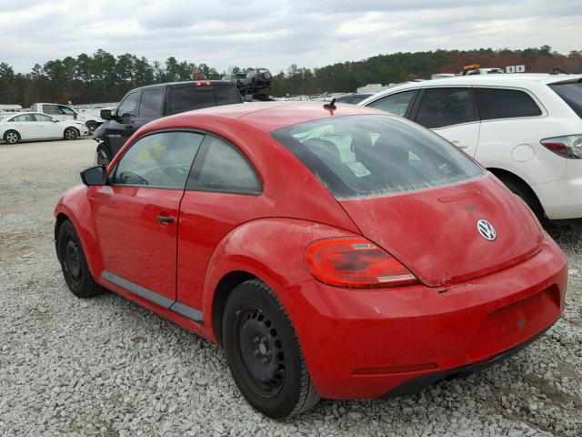 3VWFP7AT1DM644713 - 2013 VOLKSWAGEN BEETLE RED photo 3