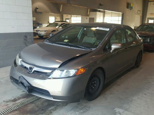 1HGFA16548L039198 - 2008 HONDA CIVIC LX CHARCOAL photo 2