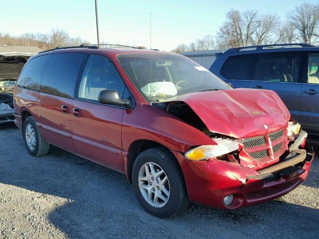 1B4GP44G1YB684756 - 2000 DODGE GRAND CARA RED photo 1