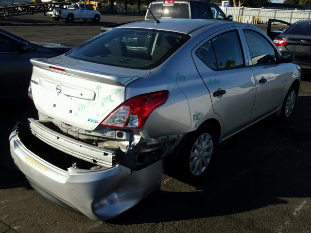 3N1CN7AP3GL818731 - 2016 NISSAN VERSA S SILVER photo 4