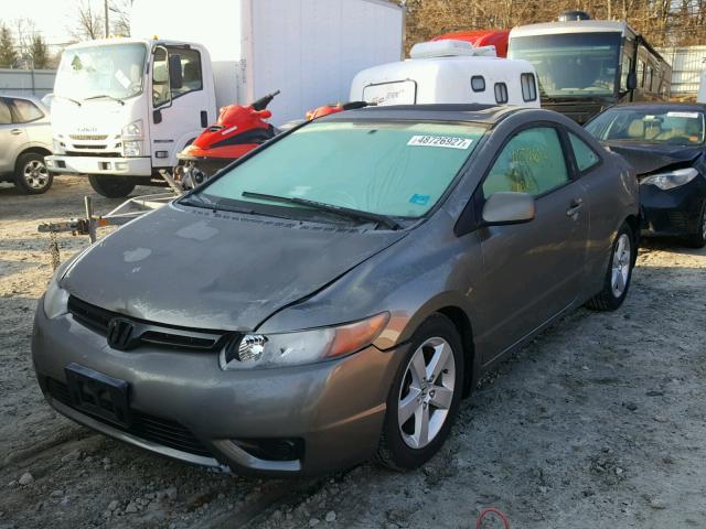 2HGFG12846H522182 - 2006 HONDA CIVIC EX GRAY photo 2