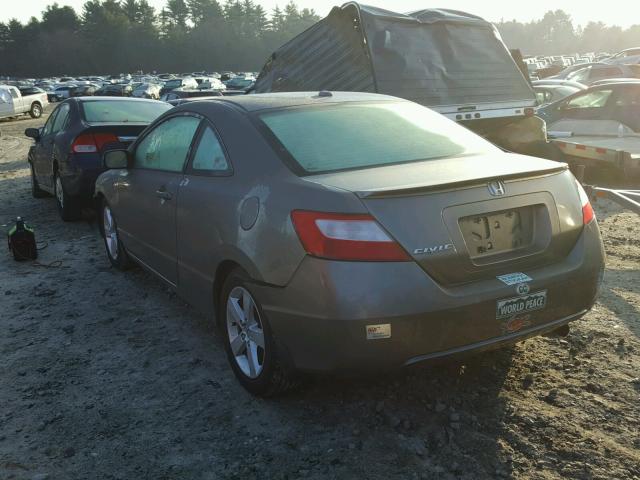 2HGFG12846H522182 - 2006 HONDA CIVIC EX GRAY photo 3