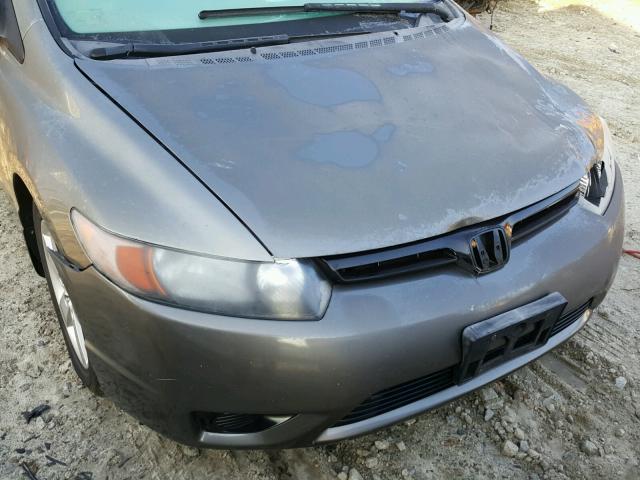 2HGFG12846H522182 - 2006 HONDA CIVIC EX GRAY photo 9