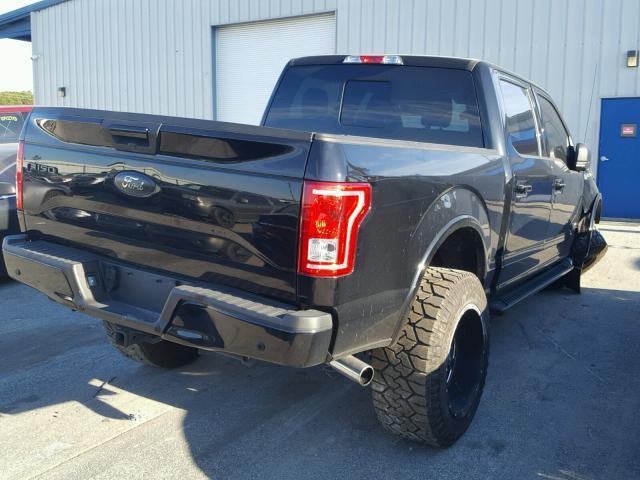 1FTEW1CG7GKF88433 - 2016 FORD F150 SUPER BLACK photo 4