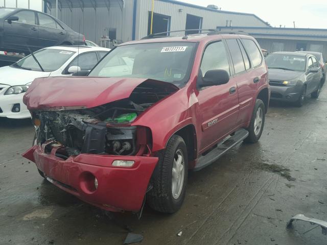 1GKDT13S942334635 - 2004 GMC ENVOY MAROON photo 2