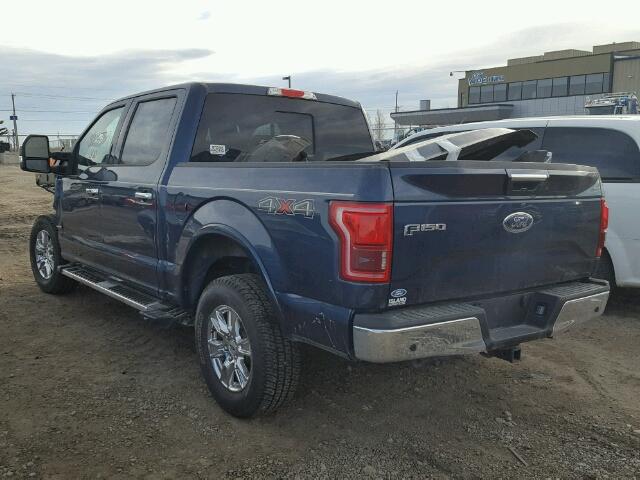 1FTEW1EG2GKF07884 - 2016 FORD F150 SUPER BLUE photo 3