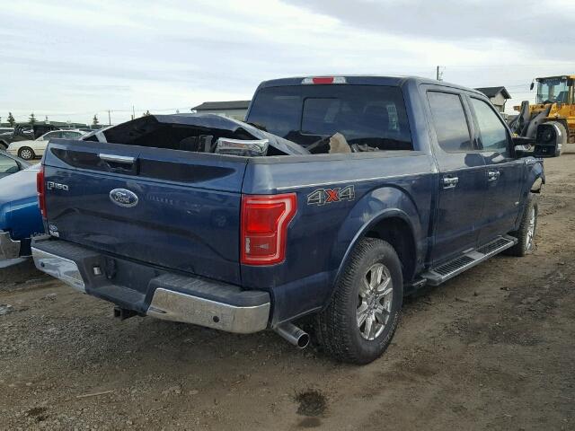 1FTEW1EG2GKF07884 - 2016 FORD F150 SUPER BLUE photo 4