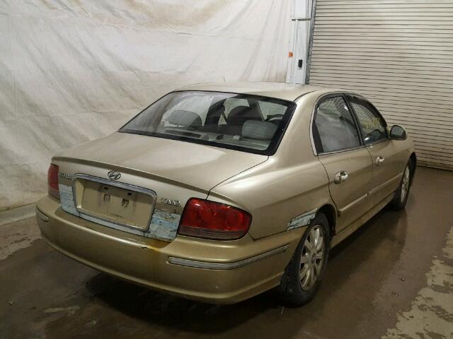 KMHWF35HX3A868011 - 2003 HYUNDAI SONATA GLS GOLD photo 4