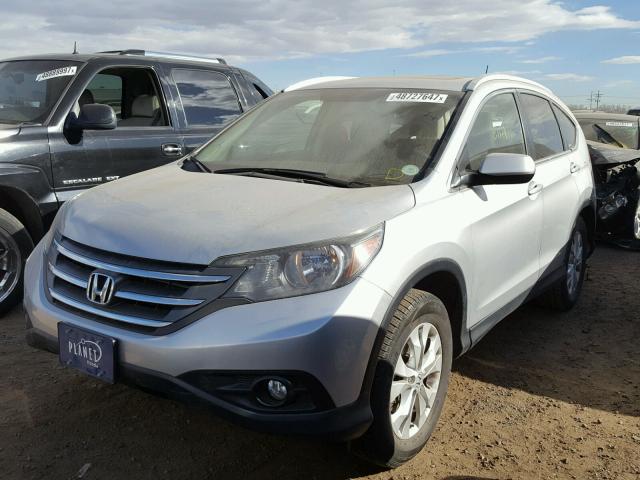 JHLRM4H70CC001188 - 2012 HONDA CR-V EXL SILVER photo 2