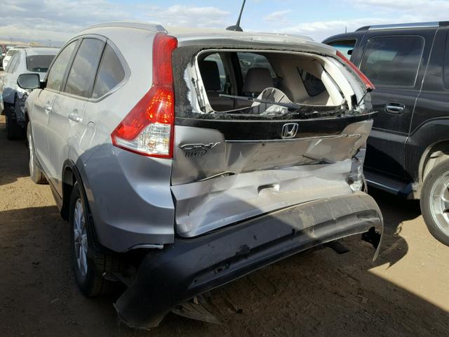 JHLRM4H70CC001188 - 2012 HONDA CR-V EXL SILVER photo 3