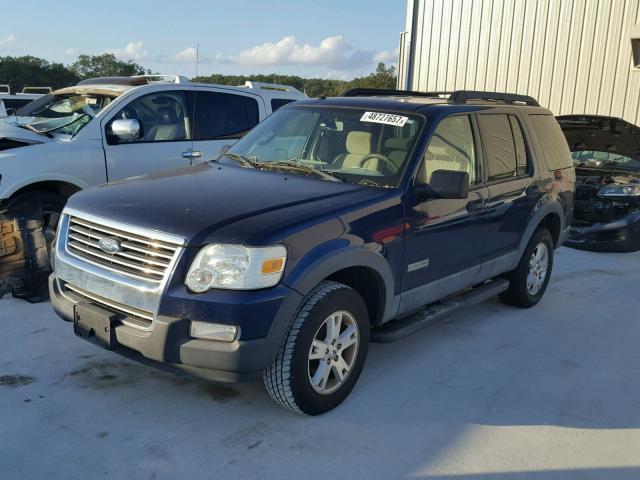 1FMEU63E66UB33136 - 2006 FORD EXPLORER X BLUE photo 2