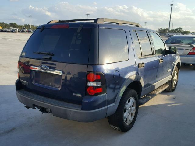 1FMEU63E66UB33136 - 2006 FORD EXPLORER X BLUE photo 4