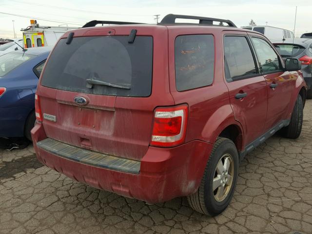 1FMCU0D77BKA73720 - 2011 FORD ESCAPE XLT RED photo 4